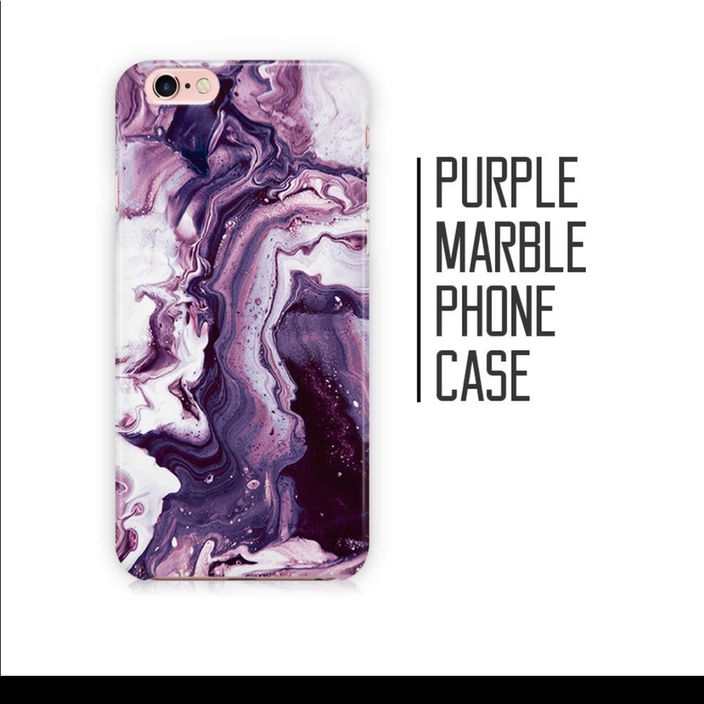 iPhone XS Purple Marble Case
